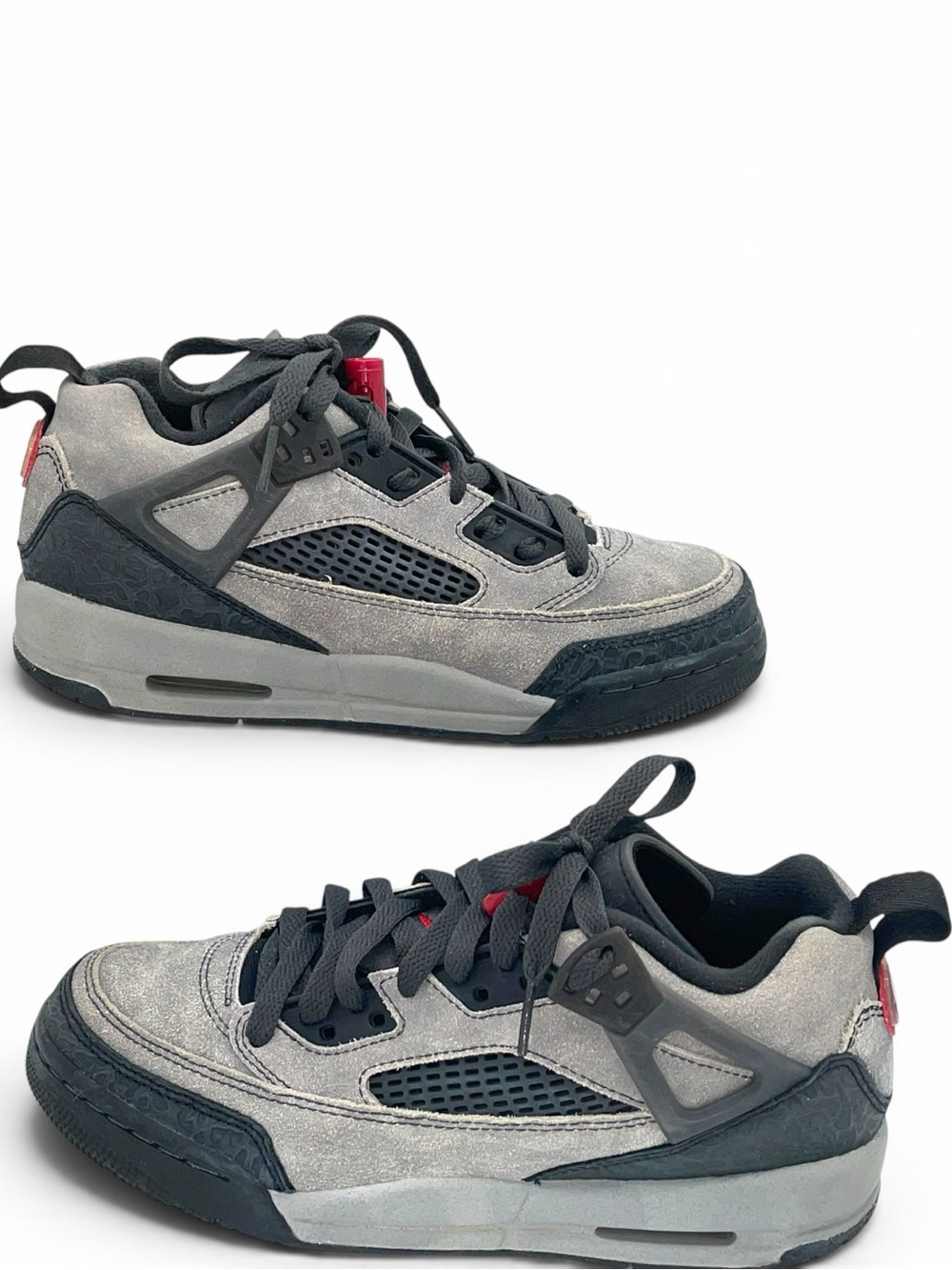 Air Jordan Spizike Low GS Silver Black Sneakers Youth Size 5Y Metallic